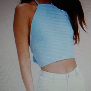 Baby blue crop top